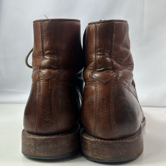 Frye Bowery Moc Grailed Lace Up Brown Leather Men’s Boots - Picture 14 of 15